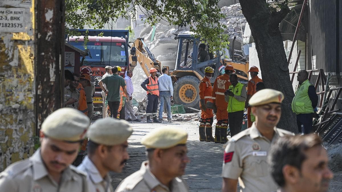 Saket building collapse: One killed, eight others rescued